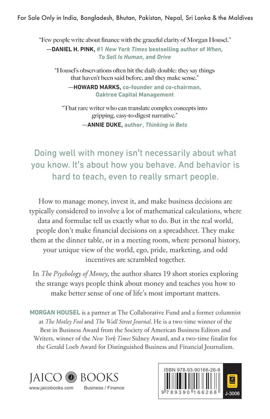 The Psychology of Money: Timeless lessons on wealth, greed, and happiness